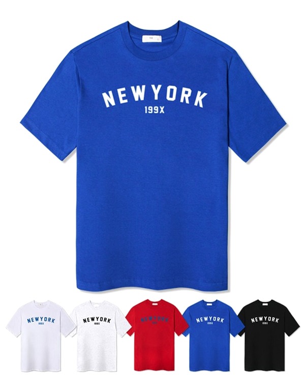199X 뉴욕 레터링 반팔 티셔츠